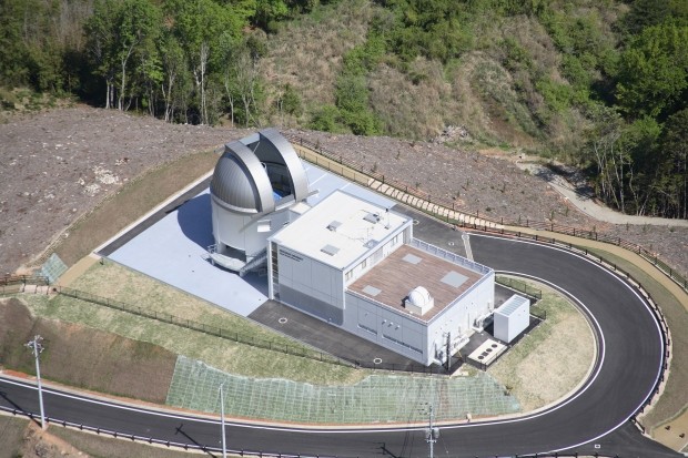 空から見た東広島天文台。